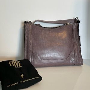 NWT Frye Italian Leather Melissa Zip Crossbody (Amethyst)